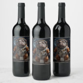 海馬の宇宙服ラベル ワインラベル (ボトル)