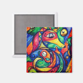 海馬の抽象化 マグネット (正面/裏面)