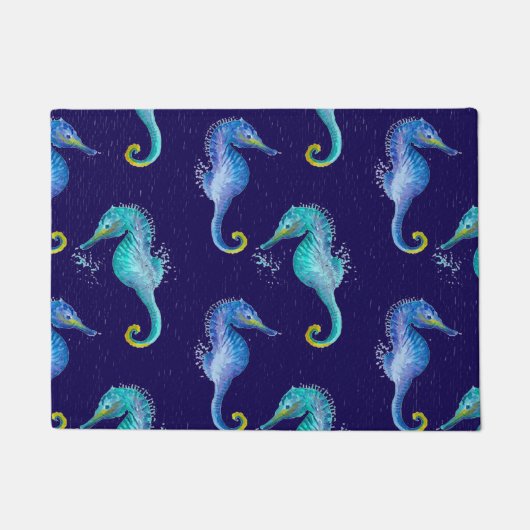 海馬の書式 ドアマット (正面)