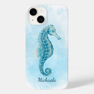 海馬の水色の海岸名 Case-Mate iPhone 14ケース