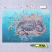 海馬の水色 薄葉紙 (クラフト)