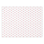 海馬の赤い白海動物のパターンモダンおもしろい テーブルクロス (正面(横))