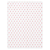 海馬の赤い白海動物のパターンモダンおもしろい テーブルクロス (正面)