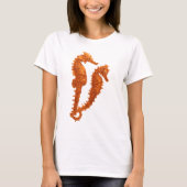 海馬の踊り（オレンジ） Tシャツ (正面)