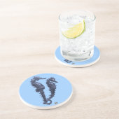 海馬の踊り（青） コースター (側面)