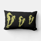 海馬の踊り（黄色） ランバークッション (裏面)