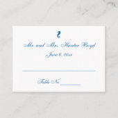 「海馬の静けさ」プレースカード プレイスカード (正面)