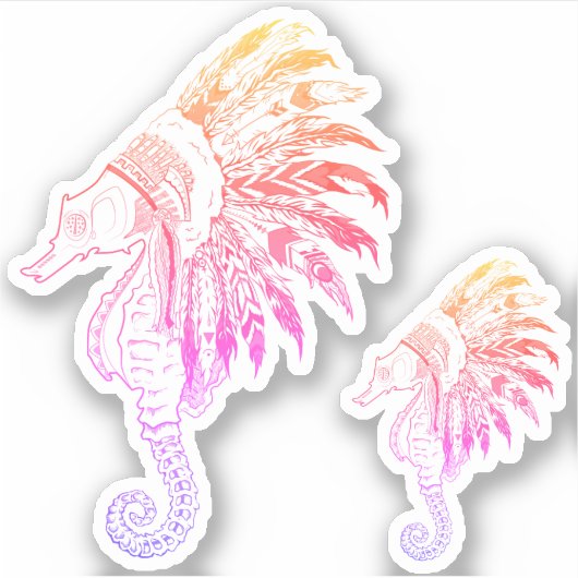 海馬の頭 シール (正面)