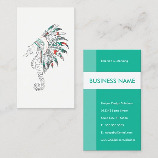 海馬の頭 名刺 (正面/裏面)