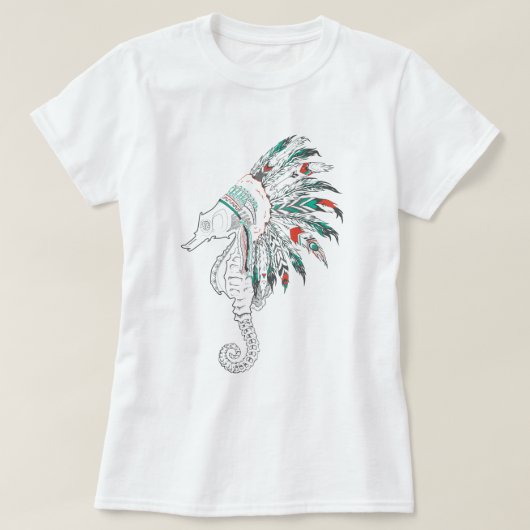海馬の頭 Tシャツ (デザイン正面)