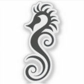 海馬の黒 シール (正面)