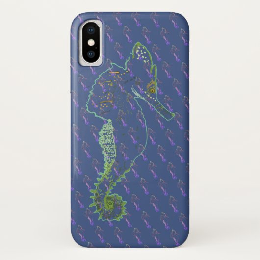 海馬アート、シーホースiPhone X、かろうじて存在 Case-Mate iPhoneケース (裏面)