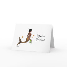 海馬グリーティングカード付き可愛い人魚