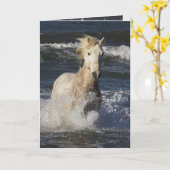 海馬グリーティングカード カード (黄色い花)