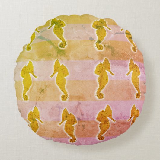 海馬サマーパターンラウンドクッション ラウンドクッション (正面)