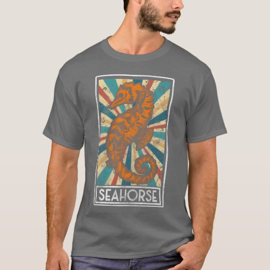 海馬スイミングバッジアクアリウムの友人 Tシャツ (正面)