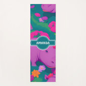 海馬フローラカラフルパーソナライズされた模様 ヨガマット (正面)