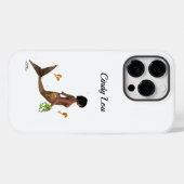 海馬付き可愛い人魚の携帯電話ケース Case-Mate iPhoneケース (裏面 (横))