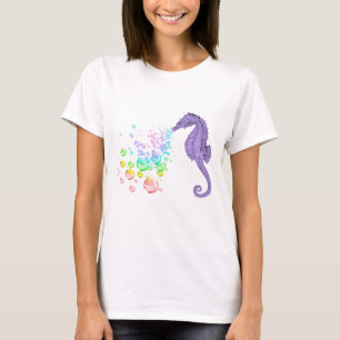 海馬吹の虹の泡 Tシャツ