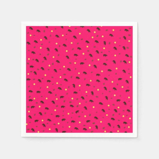 海馬模様 スタンダードカクテルナプキン (正面)