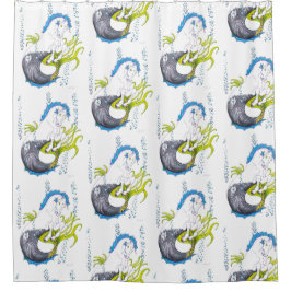 海馬(スカル) シャワーカーテン