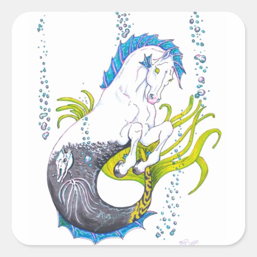 海馬(スカル) スクエアシール (正面)