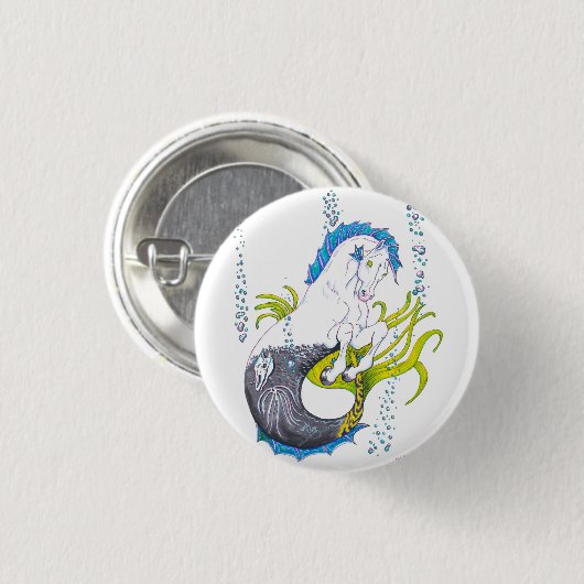 海馬(スカル) 缶バッジ (正面&裏面)