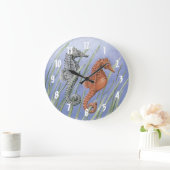 海馬 ラージ壁時計 (ホーム)