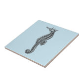 『海馬』海洋生物セラミック瓦 タイル (側面)