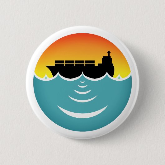 海騒音公害認識度 缶バッジ (正面)