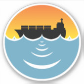 海騒音公害 シール (正面)