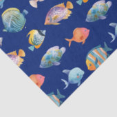 海魚の柄航海のの下で 薄葉紙 (詳細)