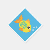 海魚の誕生日パーティーの下で スタンダードカクテルナプキン (角)