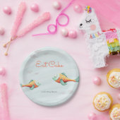 海魚の赤ちゃんシャワーの下で ペーパープレート (パーティー)