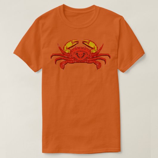 海魚介類カニ Tシャツ (デザイン正面)