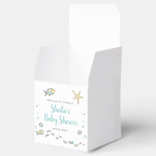 海魚航海のの赤ちゃんシャワーの下で フェイバーボックス (オープン)