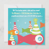 海魚誕生会の招待で 招待状 (裏面)