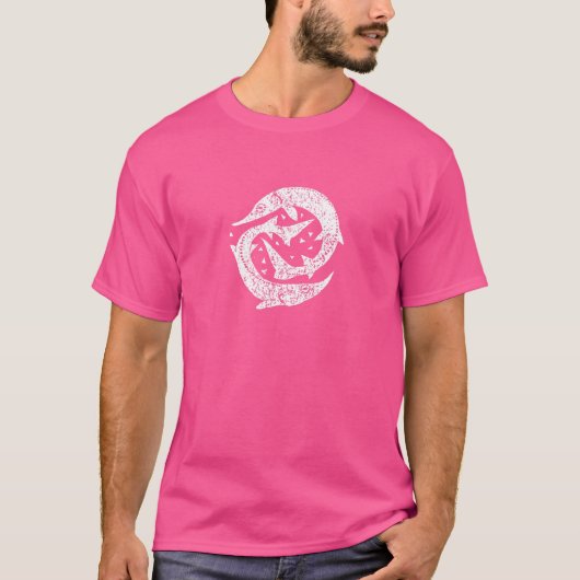 海魚釣りスタージオンスイミング Tシャツ (正面)