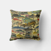 海魚魚釣り熱帯魚エキゾチックカラフル クッション (裏面)