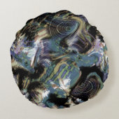 海魚，魚，海藻，革，海魚， ラウンドクッション (裏面)