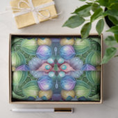 海鮮やかカラフル亀の花の模様 薄葉紙 (ギフト)