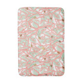 海鮮やかコーラルブランチビーチパターン バスマット (正面縦)