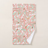 海鮮やかサンゴの枝と貝殻 バスタオルセット (ハンドタオル)