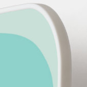 海鮮やか波の緑とサンセットピックボール ピックルボールラケット (左詳細)