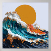 海鮮やか波 ポスター (正面)