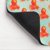 海鮮やか生物の水色オレンジクラゲ マウスパッド (コーナー)