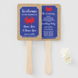 海鮮カニの煮込みビーチウェディングプログラム扇 ハンドファン