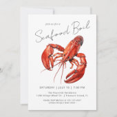 海鮮バーベキュー楽しい屋外ディナーパーティー 招待状 (正面)