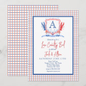 海鮮パーティーのお誘い、ローカントリー・ボイルの招待 招待状 (正面/裏面)