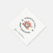 海鮮パーティー 家族 カニ カスタム スタンダードカクテルナプキン (角)